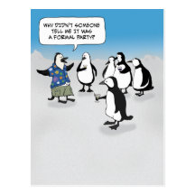 Niedliche Penguin-Partypostkarte