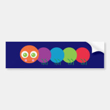 Niedliche Regenbogen-Raupe Autosticker