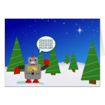 Niedliche Roboter-Weihnachtskarte