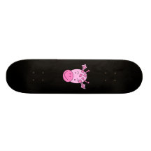Niedliche rosa Giraffe Bedrucktes Skateboard