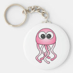 Niedliche rosa Kawaii Quallen Keychain Schlüsselbänder
