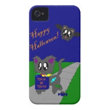 Niedliche schäbige Tierhalloween-Szene iPhone 4 Case-Mate Hülle