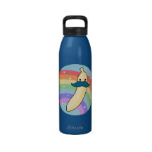 Niedliche Schnurrbart-Banane Wasserflaschen