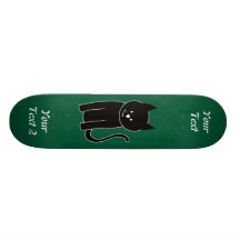 Niedliche schwarze Katze Personalisierte Skateboards