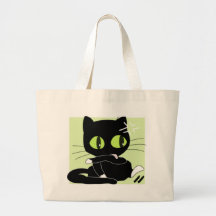 Niedliche schwarze Katze Tasche