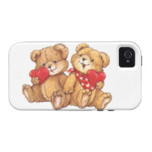 Niedliche Teddy-Bärvalentine-Paare Vibe iPhone 4 Cover