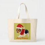 Niedliche WeihnachtsTaschen-Tasche - Hund in Sankt
