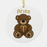 Niedliche WIDDER Astrologie-Tierkreisteddy-Bärn-T- Weihnachtsbaum Ornament