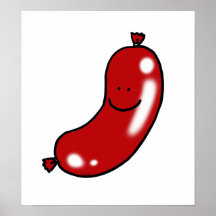 Niedliche Wurst Plakate