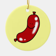 Niedliche Wurst Weihnachtsornament
