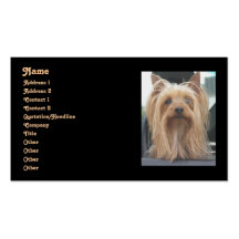 Niedliche Yorkie Geschäfts-Karte Visitenkarten