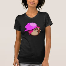 Niedlicher Affe in rosa Apfel Emo Art Hemd