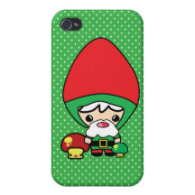 niedlicher alberner kawaii Gartengnome und -pilze iPhone 4 Cover
