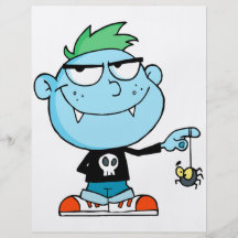 niedlicher alberner lustiger VampirekinderCartoonc Vollfarbige Flyer