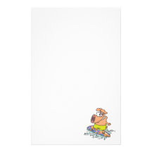 niedlicher alberner Surfer, der piggy Schwein surf Bedrucktes Papier