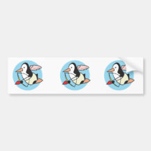 niedlicher Amor Penguin Autoaufkleber