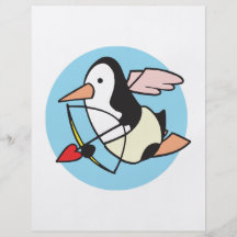 niedlicher Amor Penguin Flyer Druck