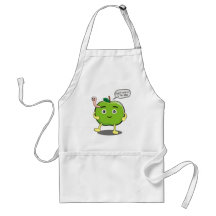 niedlicher Apple mit niedlichem Wurm Schürze