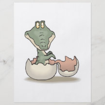 niedlicher Ausbrütenbabyalligator Bedruckte Flyer