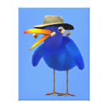 Niedlicher australischer Vogel 3d (editable) Galerie Falt Leinwand