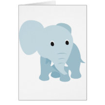 Niedlicher Baby-Elefant Grußkarte
