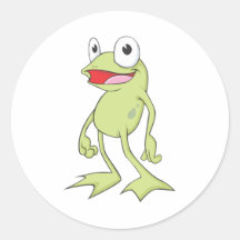Niedlicher Baby-Frosch-lächelndes offenes Mund-Hem Stickers