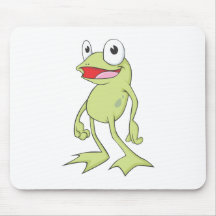 Niedlicher Baby-Frosch-lächelndes offenes Mund-Hem Mousepad