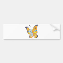 Niedlicher Baby-Schmetterlings-Cartoon Auto Sticker