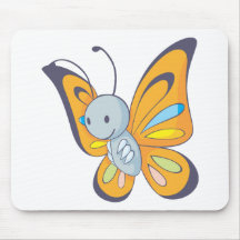 Niedlicher Baby-Schmetterlings-Cartoon Mousepads