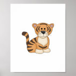 Niedlicher Baby-Tiger Poster