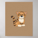 Niedlicher Baby-Tiger Plakatdruck