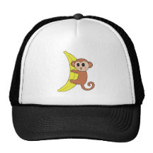 niedlicher Babyaffe auf Banane Kultkappe