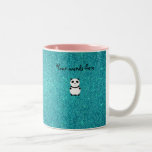 Niedlicher Babypanda-Türkis-Glitter Tee Tassen