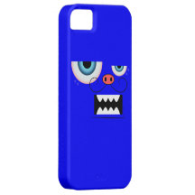 Niedlicher blauer Schnurrbart-MonsterEmoticon Hülle Fürs iPhone 5