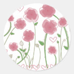 Niedlicher Blumenentwurf! Einzigartige Geschenke! Runder Sticker