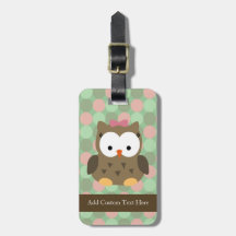 Niedlicher Bogen Brown-Eulen-w/Pink