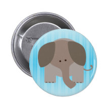 Niedlicher Brown-Elefant Buttons