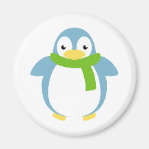 Niedlicher bunter Penguin im Schal Magnete