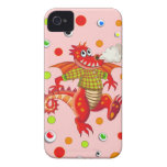 Niedlicher Cartoon-Case-Matefall mit Drachen u. Pu iPhone 4 Hüllen