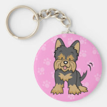 Niedlicher Cartoon-Hund Yorkie Keychain Schlüsselband