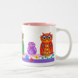 Niedlicher Cartoonbecher mit Eulen Kaffeehaferl