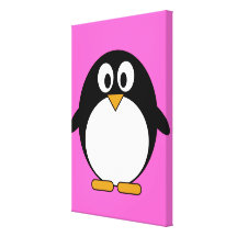 Niedlicher CartoonPenguin Gespannter Galeriedruck
