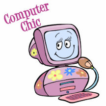 Niedlicher Computerchic-Entwurf Foto Ausschnitt
