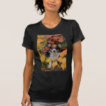 Niedlicher Corgi in den Herbstfarben Tshirts