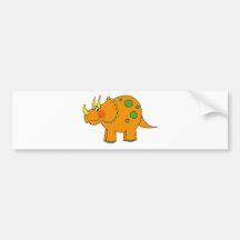 Niedlicher Dinosaurier - Triceratops Auto Aufkleber