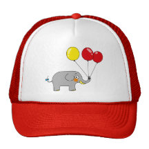 Niedlicher Elefant mit Partyballonen Baseball Mützen
