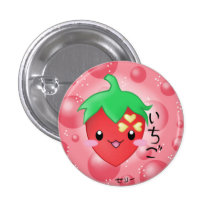 Niedlicher Erdbeerknopf Button