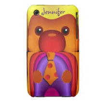 Niedlicher Fall mit lustigem Fantasie-Tier und Nam iPhone 3 Cover