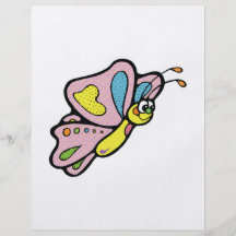 niedlicher Fliegenpastellschmetterling Flyerdruck