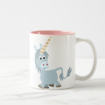 Niedlicher freundlicher Cartoonunicorn-Becher Kaffee Haferl